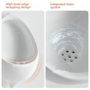 Urinario de Cerámica sin Agua para Montar en la Pared, Inodoro Masculino para Baño, Urinario Superior para Uso Comercial - Product Image 5