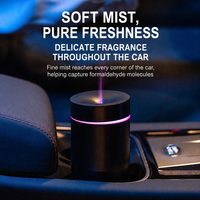 Diffuseur d'arômes de voiture sans fil alimenté par USB 100 ml, lumière ambiante 7 couleurs, humidificateur d'huiles essentielles portable pour véhicule, hôtel, table
