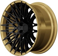 Jante de voiture en aluminium poli à découpe diamantée et bord profond, 18 19 pouces, Flow Formed, 5X108 5X112 5X114.3 5X120 pour BMW M