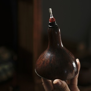 Lámpara de aceite antigua de calabaza, lámpara de mantequilla de estaño hecha a mano, lámpara de aceite de cobre de estética oriental, lámpara doméstica, juego de té. - Product Image 5