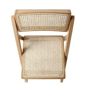 Silla plegable de madera de ratán natural para bodas y eventos - Product Image 2