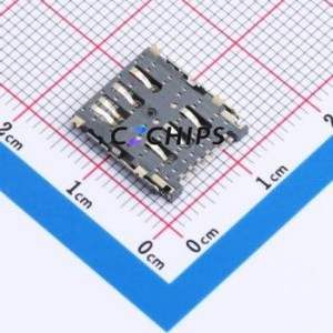 SIM30120-7P211-H15 SIM Card Connector SMD Connector Flip Cover Type Nano SIM Card Card Holder With Card Detection - Product Image 2