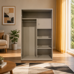 Armoire de rangement en acier à 2 portes pour salle de sport, casier métallique avec porte-clés, meuble de chambre - Product Image 2