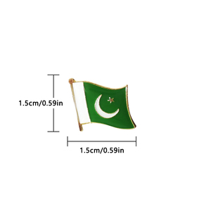 Pin Bendera Nasional Pakistan, Bros Kristal Epoksi Logam Enamel, Lencana Cat, Suvenir, Bros Kepribadian, Hadiah Kenang-kenangan - Product Image 3