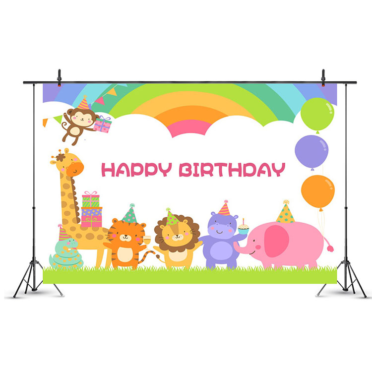 Складной тканевый фон для студийной фотосъемки Nicro 7*5 футов с изображением джунглей животных