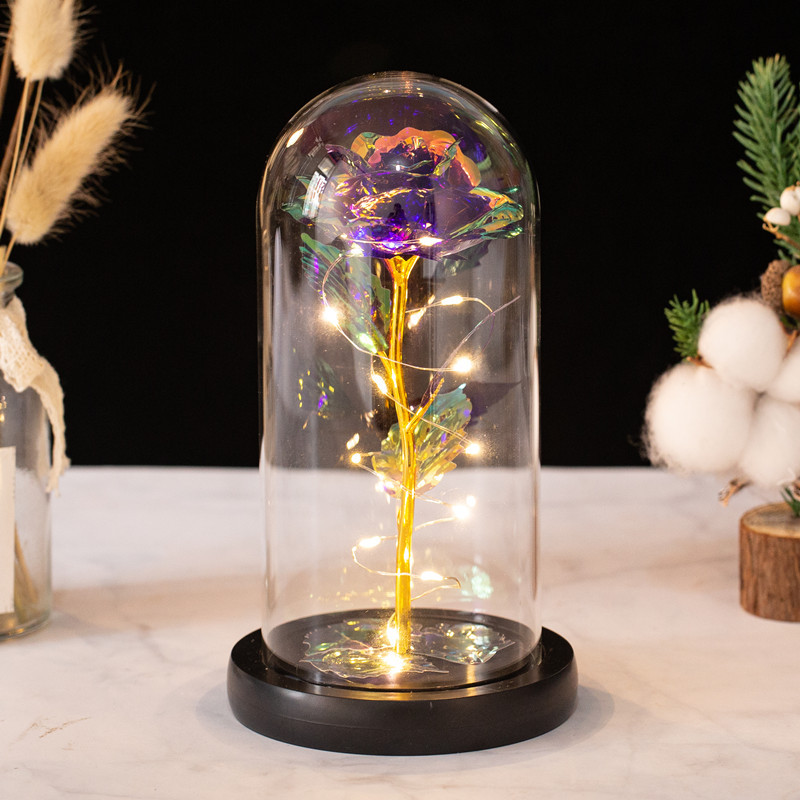 #5 Purple flower & White LED light