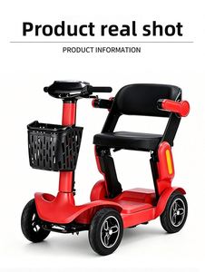 Scooter électrique portable à 4 roues, moteur sans balais, capacité de 120 kg, design pliable pour les personnes âgées, usage quotidien - Product Image 4