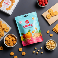 Sacs en plastique personnalisés imprimés, résistants à l'humidité et au soleil, avec joint arrière en Mylar, de qualité alimentaire, pour biscuits, gâteaux, aliments pour bébés, sucre en conserve