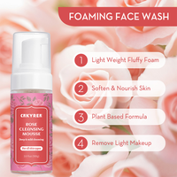 Glycérine Acide Citrique Rose Nettoyant Visage Bio Mousse Hydratant à l'Acide Hyaluronique avec Avantages Anti-Rides et Acné