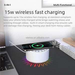 Nuevo Altavoz BT Multifuncional <span class=keywords><strong>5</strong></span> en 1 2026 con Cargador de 15W y Luces RGB para Uso en Mesita de Noche y Escritorio - Product Image 5