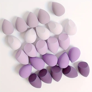 Éponge de maquillage OEM pour cosmétiques, houppette à poudre coussin d'<span class=keywords><strong>air</strong></span>, éponge de maquillage en forme de goutte d'eau ou de <span class=keywords><strong>gourde</strong></span> à découpe diagonale pour le lavage du visage - Product Image 4