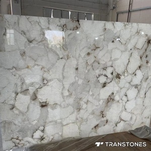 Alabaster Onyx slab mờ tường Bảng điều khiển Đá Bóng kết thúc trang trí trắng pha lê slab cho Bar Top - Product Image 2
