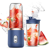6 Blades Juicer Cup 400ML USB Smoothie Blender Cup Mini Opladen Fruitpers Voedselmixer Ijsbreker Draagbare Draadloze Juicers