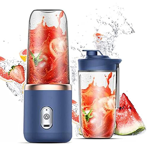 Mixeur Portable Sans Fil 6 Lames 400ML USB pour Smoothies, Jus de Fruits, Aliments et Glace Pilée - Mini Presse-Agrumes Rechargeable - Product Image 1