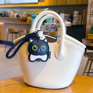 Portachiavi in Pelle PU a Forma di Gatto, Ciondolo 3D a Cartone Animato, Charm per Borsa, Gattino Persiano Ragdoll, Regalo Souvenir per Donne e Ragazze - Product Image 5