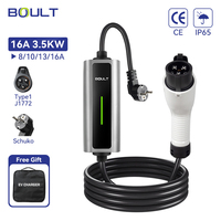 Chargeur EV portable réglable certifié GB/T 3,5 kW/7 kW 16A pour usage domestique, IP65, câble de 5 m, garantie de 24 mois, station de charge personnalisée
