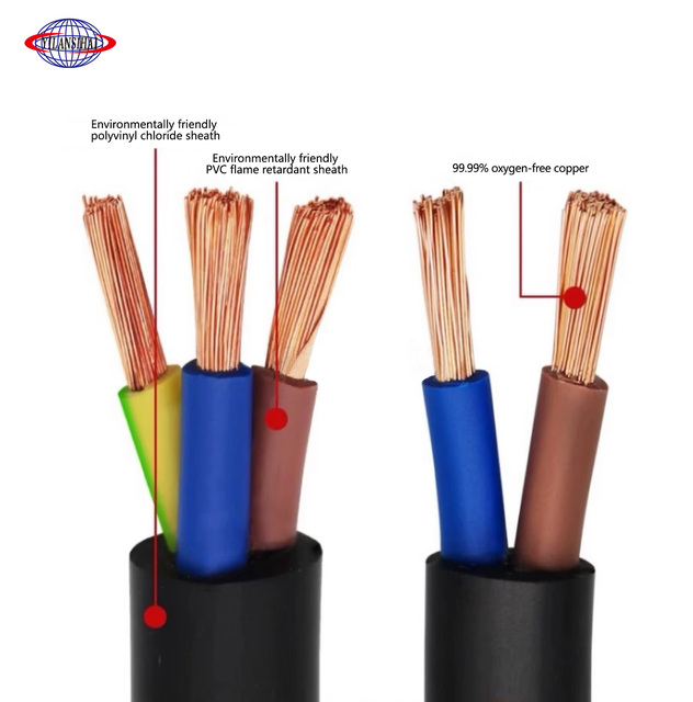 Approval RVV Copper Stranded Conductor Electrical Cable mm PVC Double Insulated Sheathed Multic Core Flexible Electric Wires