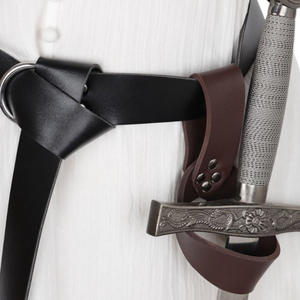 Étui de ceinture pour épée médiévale en cuir PU de haute qualité, équipement de cosplay de chevalier LARP, accessoire de guerrier réglable et durable, rétro - Product Image 6