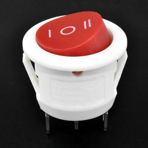 KCD1 3针摇臂开关W/R 3位置红色250vac最大电压开-关-开功能<span class=keywords><strong>CQC</strong></span>认证 - Product Image 2