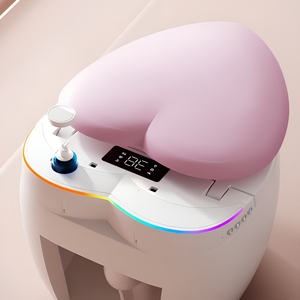 Nouvelle arrivée, WC intelligent en céramique rose en forme <span class=keywords><strong>de</strong></span> cœur, à poser au sol, avec siège automatique et siphon en S - Product Image 2