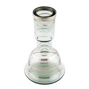 Khalil Mamoon Mini Beast Silver Stripe Glass Base – 23 cm Replacement Vase - Product Image 4