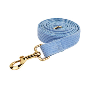 ODM OEM Hellblau Cord Hunde geschirr Set Verstellbare Haustier Halsbänder Mit Leine XS-XL Hund Pop Bag - Product Image 3