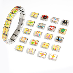 Stainless Steel Italian Module DIY Bracelet Jewelry Chain Rectangle Shape For Bracelet Making Plating Treatment - Product Image 3