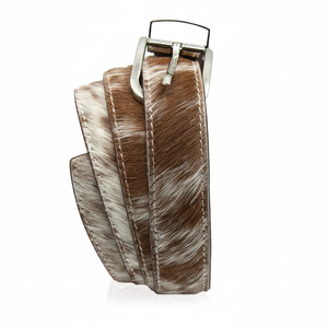 Usine Nouveau Design Prix Compétitif Cuir de Vache Poils de Vache sur Ceinture Personnaliser Ceintures pour Hommes Femmes Enfants Respirant - Product Image 1