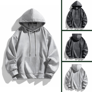 <span class=keywords><strong>Felpa</strong></span> con cappuccio pesante da uomo, effetto due pezzi, con tasche, vestibilità ampia, colore bianco, pullover trendy disponibile - Product Image 2