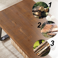 Table basse en bois massif personnalisable Table de salon industrielle moderne marron rustique pour salon maison bureau salle à manger