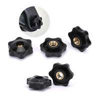 Factory Direct Supply Plastic Brass Torx Nut Thumb Through Hole Handle Nut M5 M6 M8 M10 Plastic Knob Nuts With Brass Thread