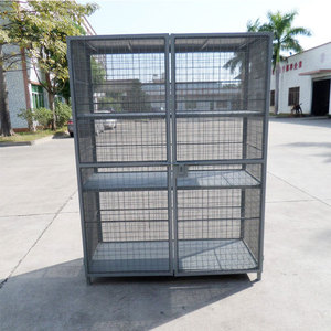 Wire Mesh Metal Galvanized Stackable <strong>Pallet</strong> <strong>Storage</strong> <strong>Container</strong> Wire Mesh <strong>Container</strong> Stackable Metal Warehouse <strong>Storage</strong> Cage - Product Image 3