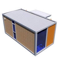 Maison conteneur préfabriquée portable en kit, 2 chambres, modulaire, mobile, avec panneaux sandwich en mousse composite pour habitation