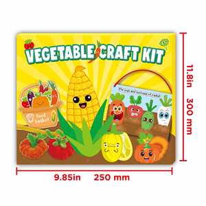 Kit d'activités créatives multifonctionnel pour enfants : Panier alimentaire DIY, thème légumes, cadeaux d'artisanat, kit d'artisanat fabuleux - Product Image 5
