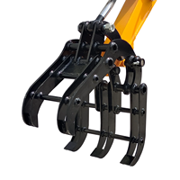 Aksesoris Grabber Grapple untuk Excavator Mini 0,8 Ton - 1,8 Ton / Mesin Penggali Kecil