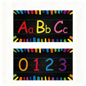 Colorful Alphabet Wall Decorations DIY <strong>Number</strong> <strong>Posters</strong> for Kindergarten Educational Classroom Decoration for Children - Product Image 1