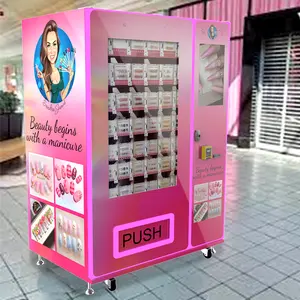 中大热卖指甲自动售货机和美容供应商机定制粉色压榨机