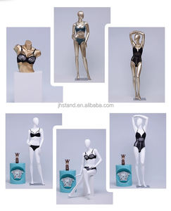 ชุดชั้นในสุดเซ็กซี่สุดหรูทำจากไฟเบอร์กลาสชุดเดรสสีขาวสีทองสำหรับผู้หญิงหุ่นจำลองแบบยืนเต็มตัว - Product Image 5