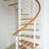 Ficelles en verre de Style moderne, taille personnalisée, balustrade en bois incurvé pour escaliers