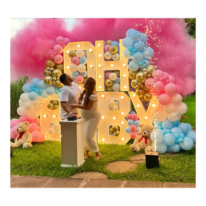 <span class=keywords><strong>Lettere</strong></span> Giganti in Acrilico con Luci LED da 4 Piedi per Rivelazione del Sesso del Bambino, Baby Shower, Matrimonio, Numero e Scritte Luminose - Product Image 2