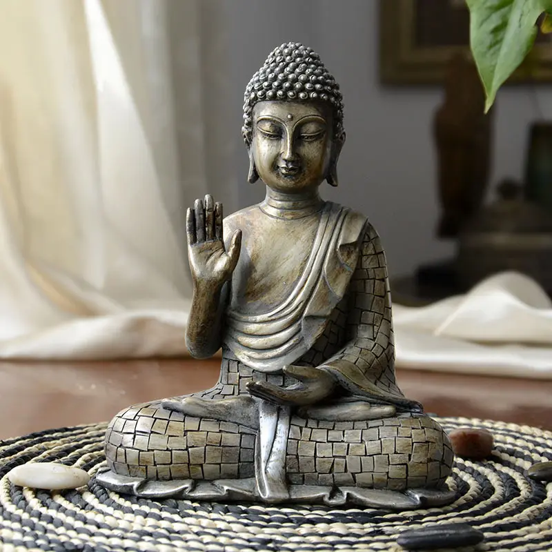 Home living room handicraft decoration hall resin Buddha statue