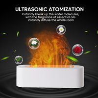 Diffuseur d'arômes à flamme colorée de 150 ml, humidificateur ultrasonique de table, 7 couleurs d'éclairage ambiant changeantes, diffuseur d'huile avec minuterie
