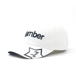 Zirve Golf kaliteli kapaklar ve şapka erkekler özel nakış Golf şapkaları beyzbol şapkası özel tasarım açığız 6-panel şapka işlemeli
