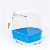 Amorepet - Petite baignoire suspendue en plastique pour oiseaux de compagnie, accessoire pour perroquet, canari, agapornis