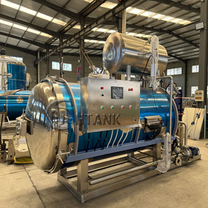 PP chai hương vị sữa nước giải khát thực phẩm khử trùng vặn lại máy thực phẩm đóng hộp hơi nước phun tiệt trùng vặn lại Nồi hấp máy - Product Image 5