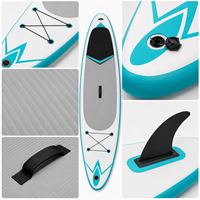 Planche de SUP gonflable tout usage avec pompe électrique, technologie Drop Stitch, gonflage/dégonflage rapide pour les eaux océaniques - Écologique