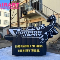 Le plus audacieux affichage de votre marque : Mur gonflable Scorpion, Ballon publicitaire gonflable avec logo noir