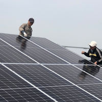 Système solaire photovoltaïque haute efficacité 5-15 kW connecté au réseau, kit monocristallin pour montage au sol, pour maison, villa, toit