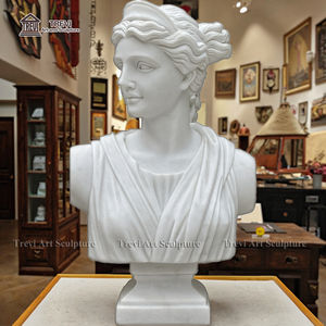 Buste en marbre sculpté décoratif en vente chaude, tête de déesse grecque Arthémis-Diana - Product Image 3