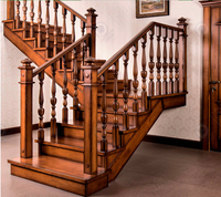 Prima mode européenne courbe forme escalier en bois massif escalier en colimaçon escalier intérieur
